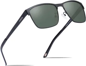 CARFIA Metal Mens Sunglasses Polarized UV400 Protection for Driving Fishing Hiking Golf Everyday Use CA5225