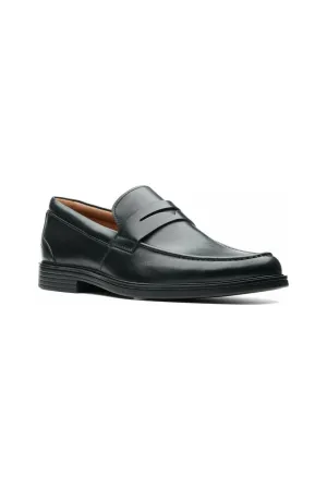 Clarks Un Aldric Step black leather