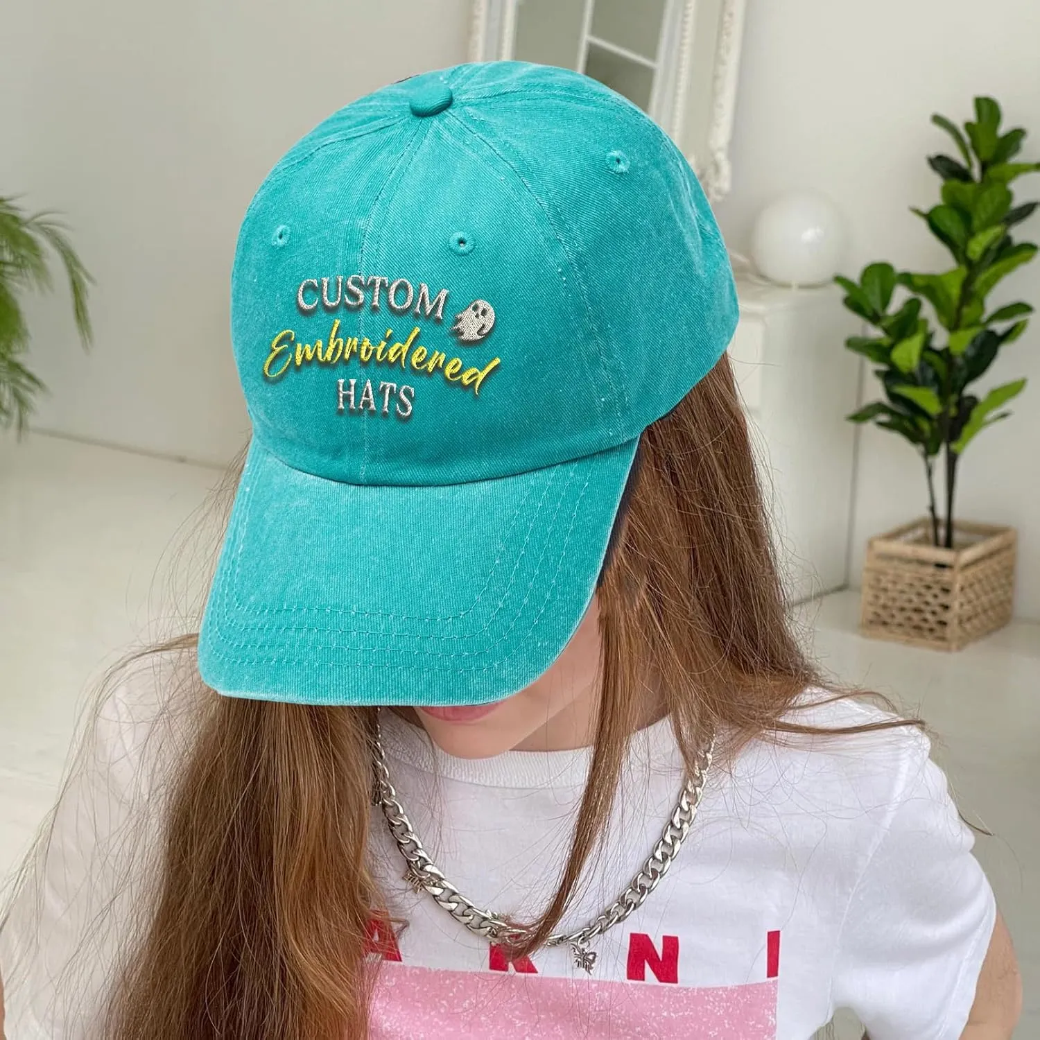 Custom Embroidered Hats, Personalized Baseball Caps with Logo Text, Customized Embroidered Baseball Hat Gifts for Men Women