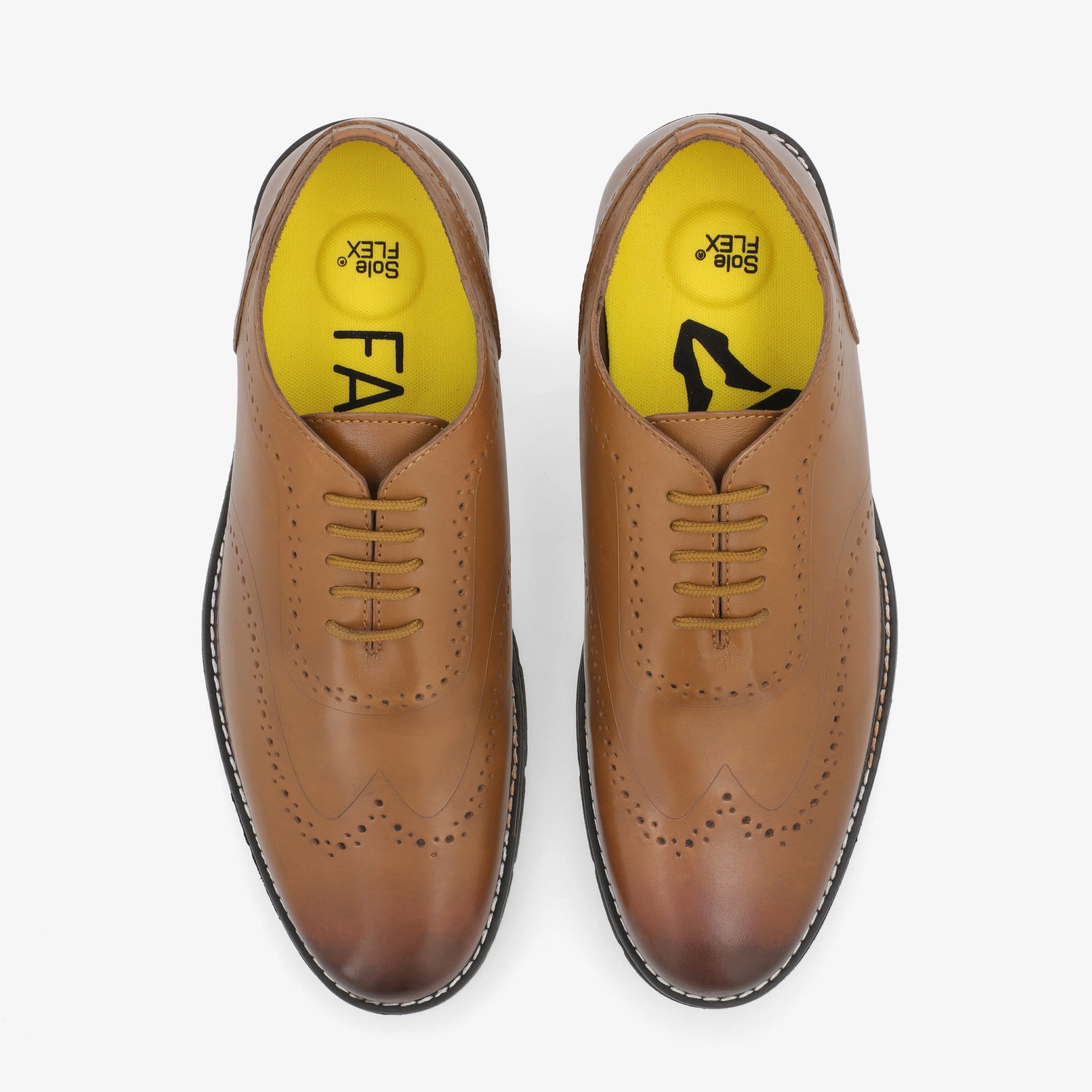 Fadano - VentureFlex Men's Wingtip Oxfords Brown