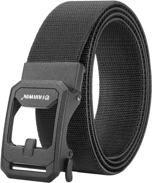 FAIRWIN Ratchet Belt for Men- Tactical Nylon Web Work Golf Belts with Automatic Buckle, Adjustable for Jeans Pants