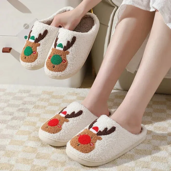 Festive Reindeer Indoor Slippers