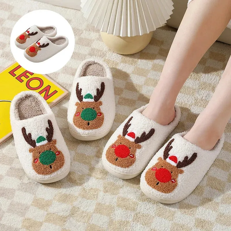 Festive Reindeer Indoor Slippers