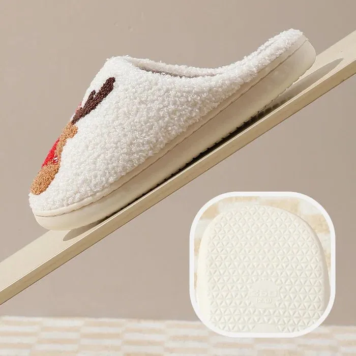 Festive Reindeer Indoor Slippers