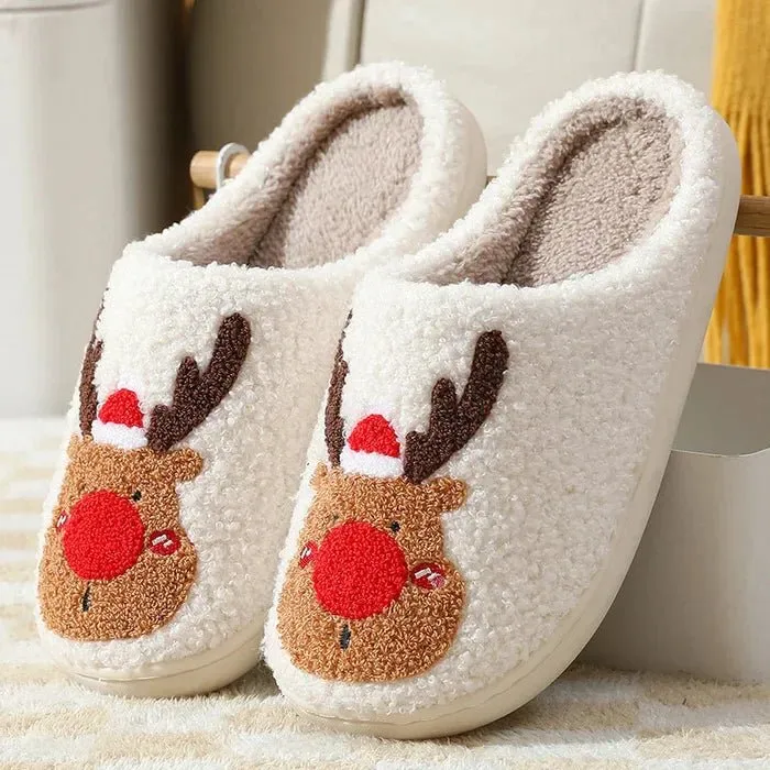 Festive Reindeer Indoor Slippers