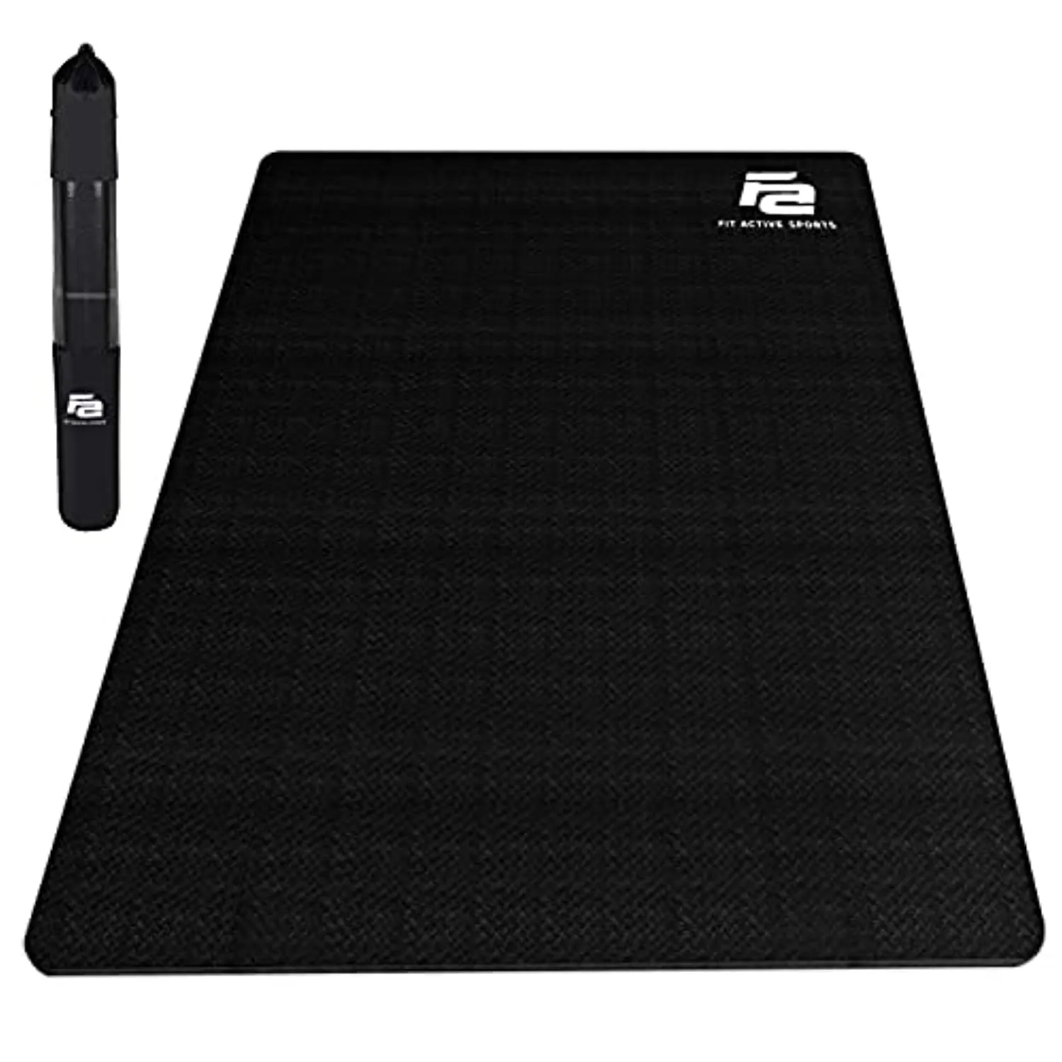 Fit Active Sports Large Exercise Mat 6' x 4' x 8mm | Thick Non-Slip Extra Wide Workout Mat for Home Gym, Cardio, Yoga, Floor Fitness, MMA, Plyo, and Jump Rope | High Density | Shoe Friendly