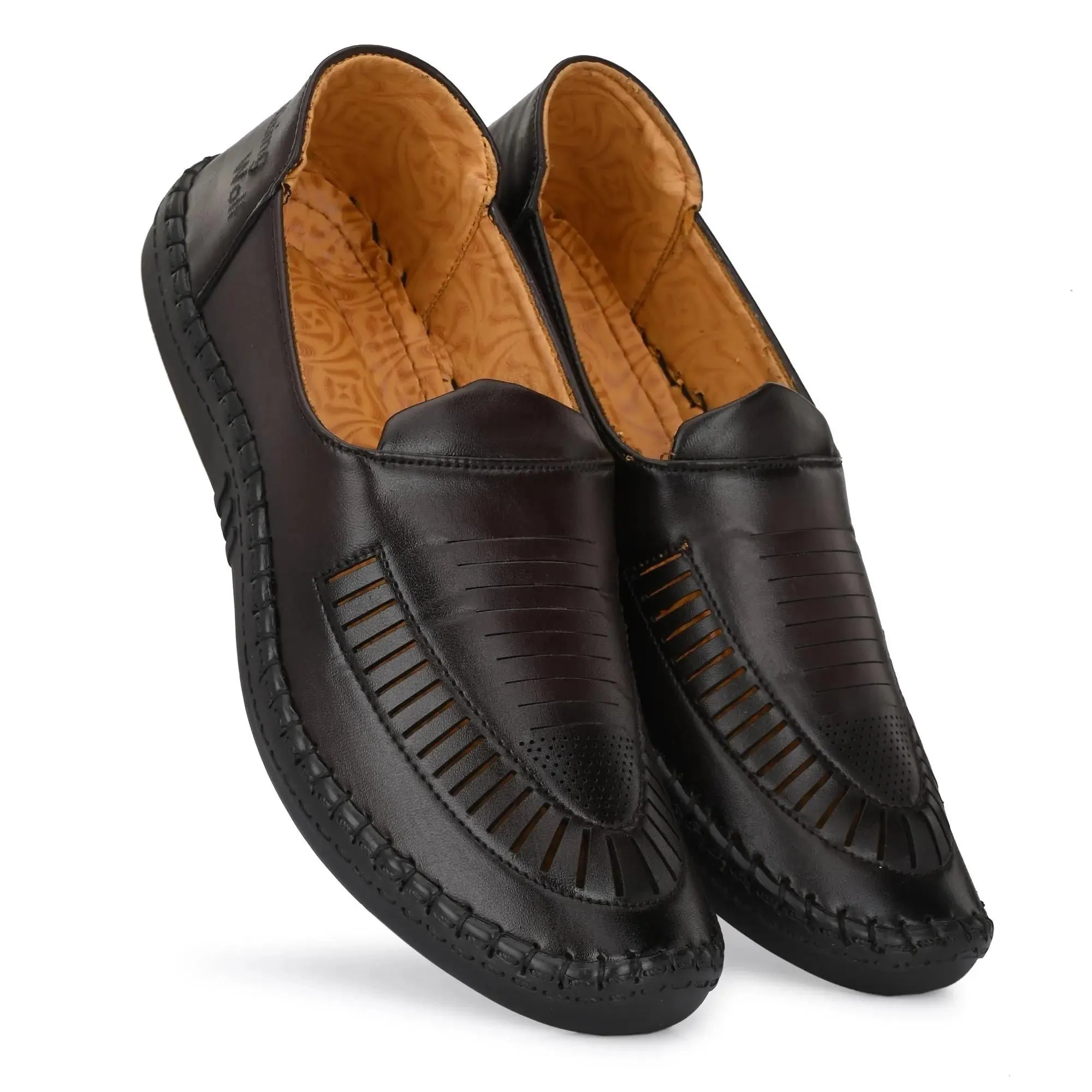 Loafers for Men Brown Formal Synthetic Leather Loafer
