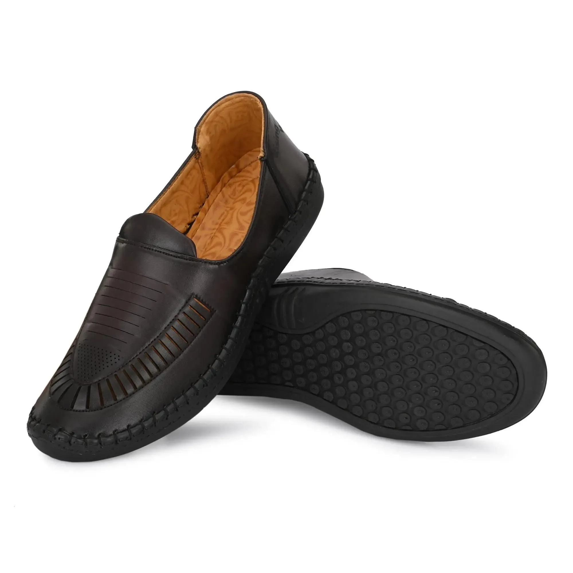 Loafers for Men Brown Formal Synthetic Leather Loafer
