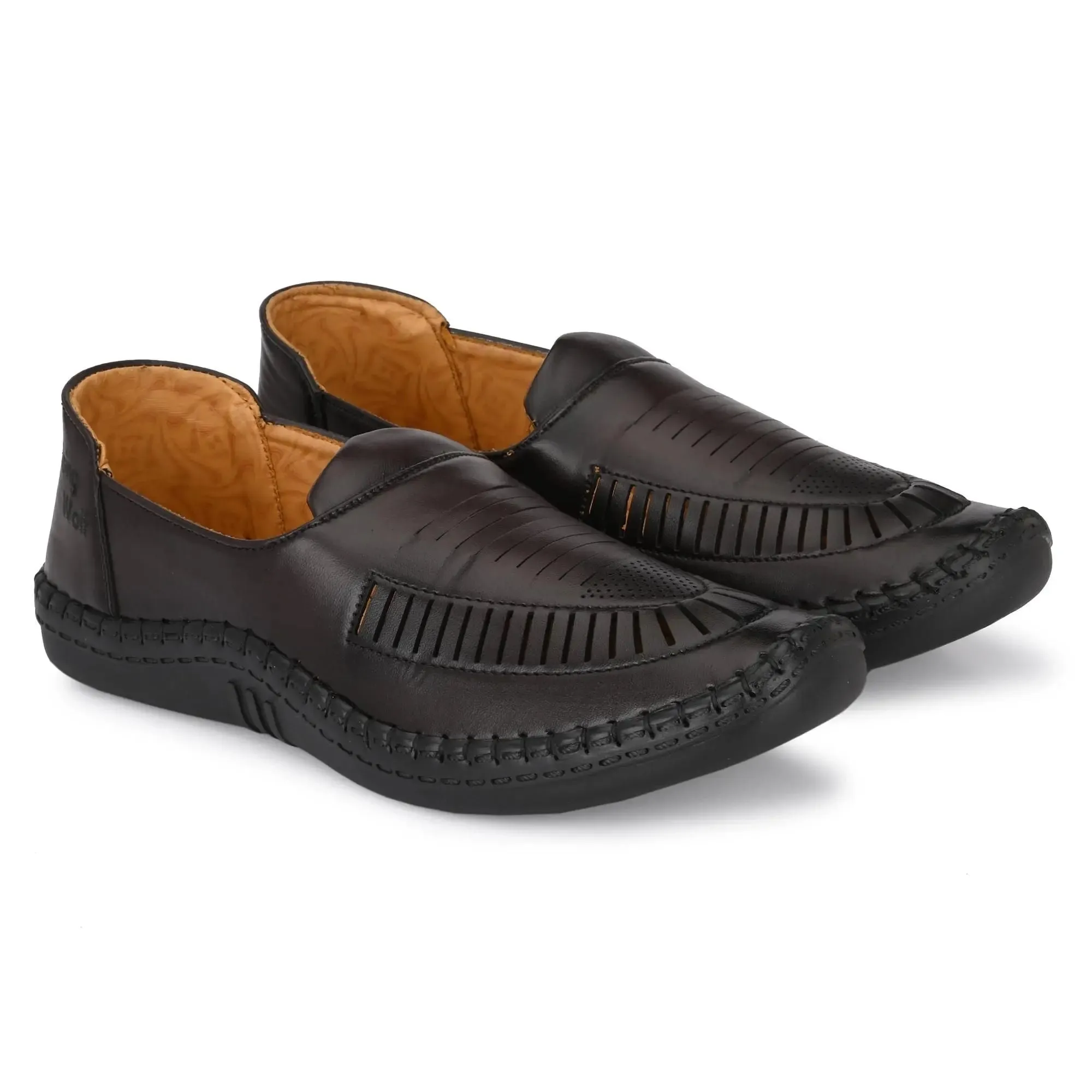 Loafers for Men Brown Formal Synthetic Leather Loafer