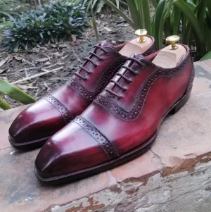 Martino - Burgundy Oxford Shoes
