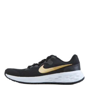 Revolution 6 Big Kids' Running Black/metallic Gold-white
