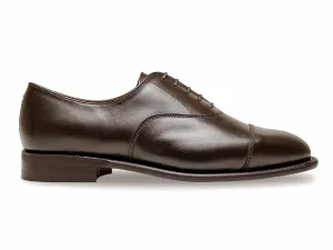 VARDY Mens Dark Brown Cap Oxford Shoe with Rubber sole by Sanders