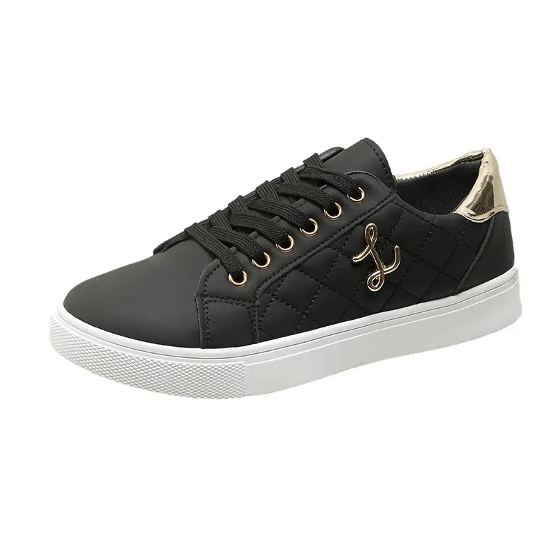 Women’s Breathable Fashion Sneakers | Soft Sole Casual Walking Shoes | White Vulcanized Flats for Women